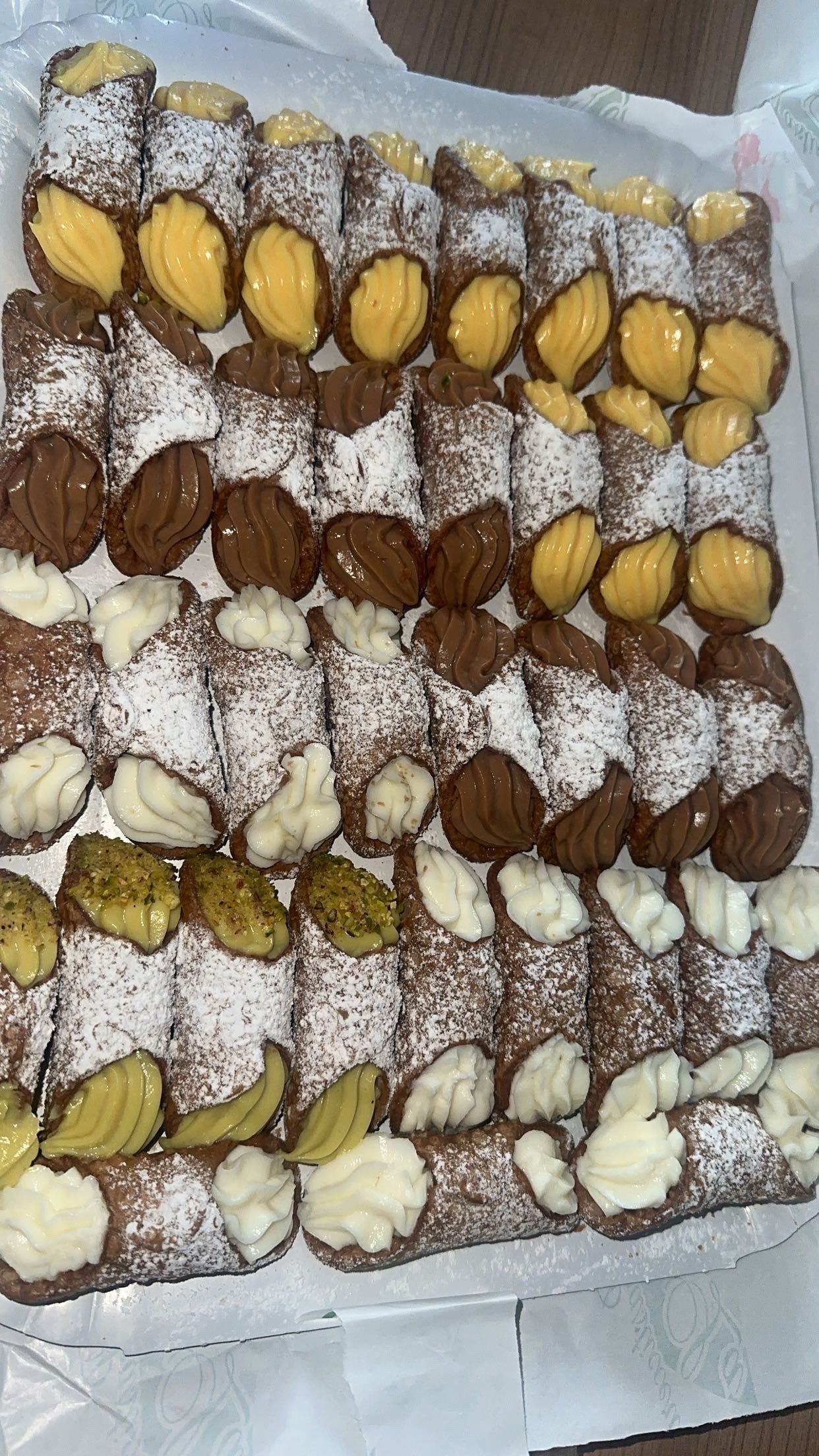 Frische Cannoli siciliani, Nahaufnahme